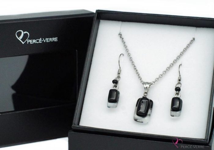 Black mini jewelry set