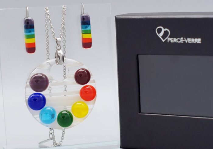 Pendant and earrings #879, "Mother Nature