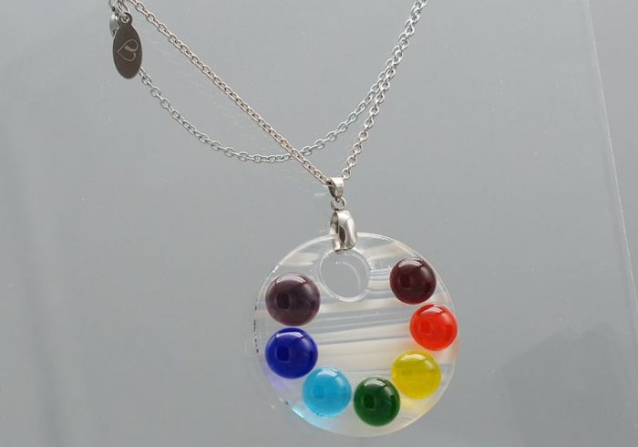 Pendant and earrings #879, "Mother Nature