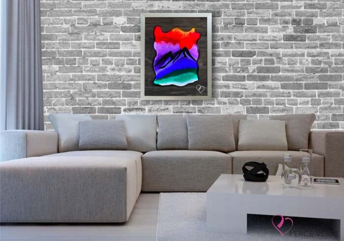 ALTITUDE by Percé-Glass-Luminous frame - 18 X 22-DÉCOR