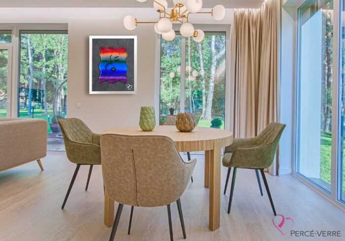 REFLEXION by Percé-Glass-Luminous frame - 18 X 22-DÉCOR