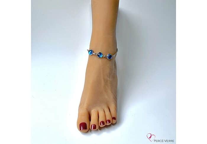 "Blue jeans Jewel" ankle chain