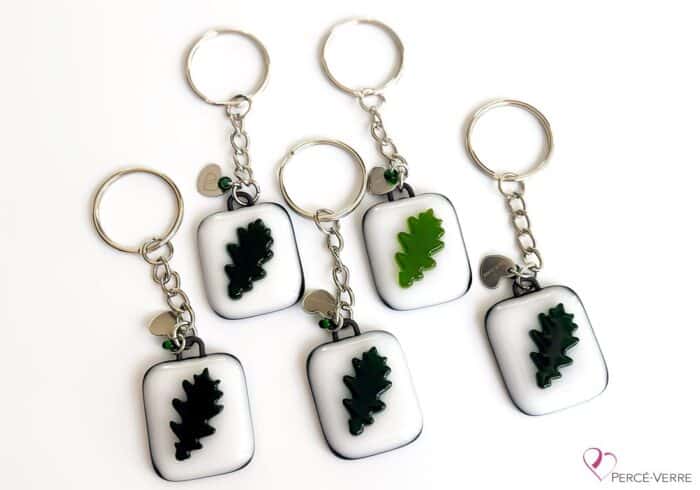 Porte-clés feuille arbre de chêne_oak tree leaf keychain