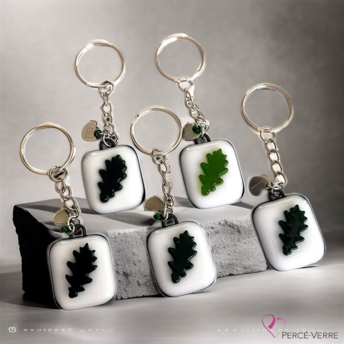 Porte-clés feuille arbre de chêne_oak tree leaf keychain