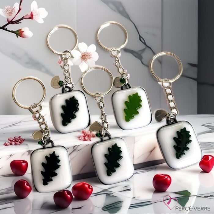 Porte-clés feuille arbre de chêne_oak tree leaf keychain