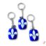 Porte-clé fleur de lys en verre fusion, création artisanale québécoise signée Percé-Verre