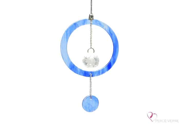 Capteur de soleil_SunCatcher_glass_verre_crystal_décoration "LE CLASSIQUE" BLEU ROYAL