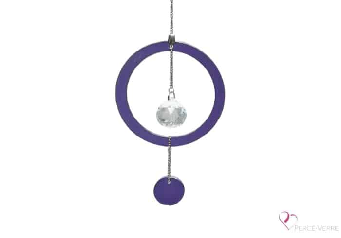 Capteur de soleil_SunCatcher_glass_verre_crystal_décoration "LE CLASSIQUE" VIOLET