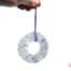 Glass ornament with violet crystals