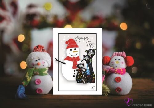 Carte de souhaits_greetings cards_Noel_Christmas_Gift_cadeau_Percé-Verre_Joyeuses fêtes_Bonne Année