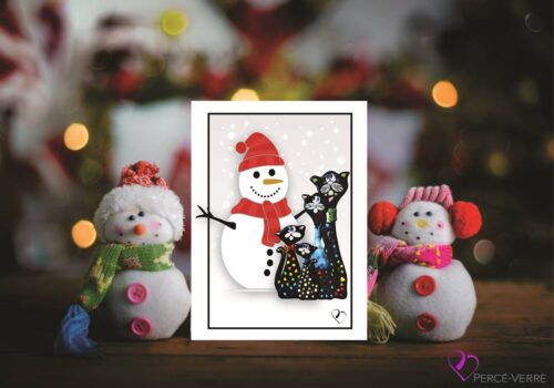 Carte de souhaits_greetings cards_Noel_Christmas_Gift_cadeau_Percé-Verre_Joyeuses fêtes_Bonne Année
