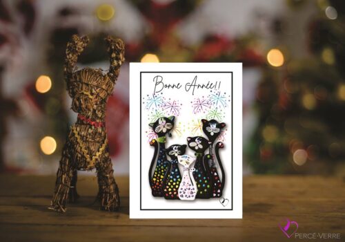 Carte de souhaits_greetings cards_Noel_Christmas_Gift_cadeau_Percé-Verre_Joyeuses fêtes_Bonne Année