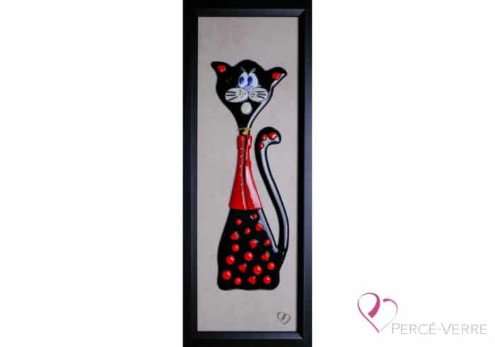 Fused glass cat_Percé-Glass_Art deco_artwork_catslovers_ FRANKY