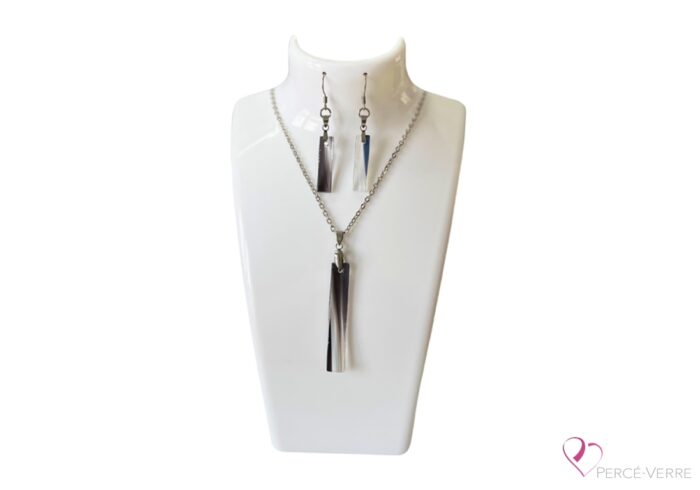 Bijoux_verre_acier inoxydable_Élégant_Jewelry_glass_Stainless steel_Percé-Verre