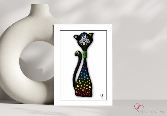 Carte souhaits_chats_cadeau_greetings cards_cats_gift_Percé-verre-Charpie