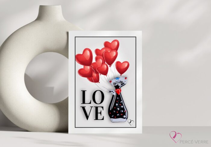 greeting card Love_amour_greeting cards_love_Cadeau_gift_cat_Percé-Glass (1)