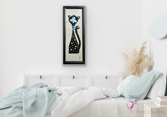 CAPITAINE_Collection-chat_Oeuvre_Art-Deco_Glass-artwork_glass-fusion_glass-bead