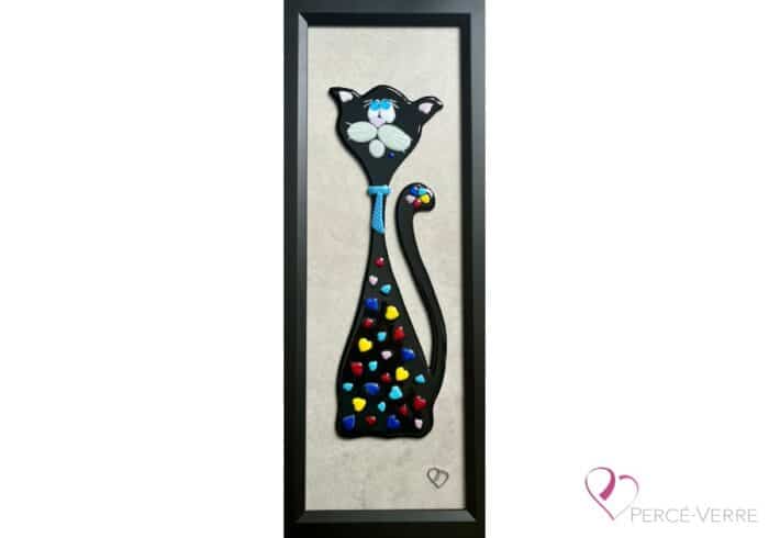 CAPITAINE_Collection-chat_Oeuvre_Art-Deco_Glass-artwork_glass-fusion-beads-