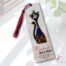 Bookmark - Mac & Cheese fused glass cat with pompom | Percé-Verre