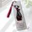 Bookmark - Fused glass cat Sacha with pompom | Percé-Verre