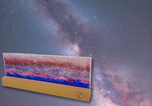 Galaxie lamp in fused glass - hand-crafted ambiance lamp