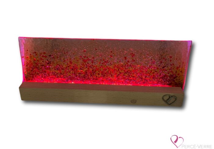 Fleurs des Champs - handcrafted Percé glass mood lamp, changing light with 8 colors and 2 transition modes, warm tones reminiscent of a field in summer.