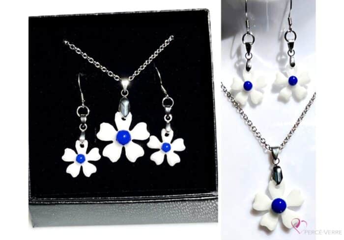 handmade-glass-jewelry-set-field-flowers_white and royal-blue