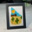 Cactus No. 1 in fused glass representing a stylized cactus in a desert landscape. Unique work signed Stéphanie Béland - Percé-Verre.