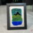 Fused glass work depicting the Château Frontenac as seen from Lévis, framed in 5 x 7 format. Collection Québec en couleurs, Percé-Verre.