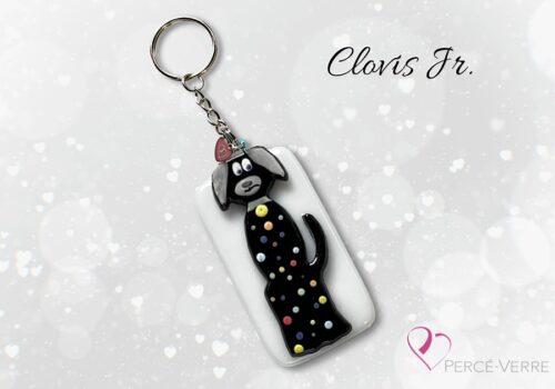 handmade-glass-fusion-quebec-CLOVIS Jr-dog-key-holder