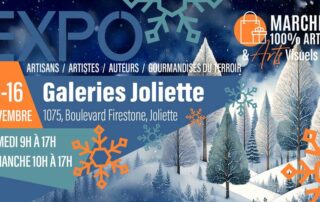 Marché 100% artisans, édition des fêtes, 15-16 novembre 2025, Galeries Joliette