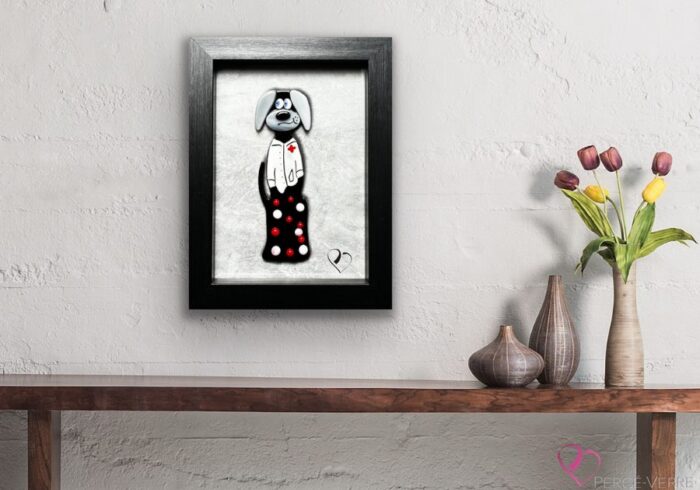 Chiens de laboratoire - Génération Dr. Mama en décoration, work in fused glass Percé-Verre