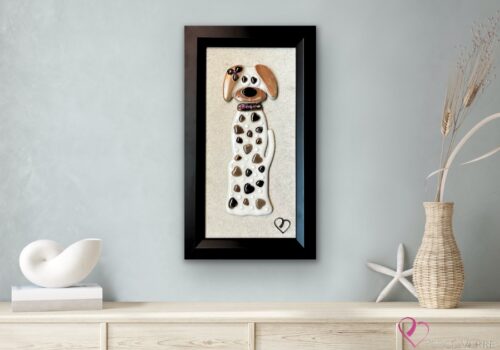 Fused glass work Praline - Collection Chiots Percé-Verre